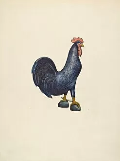 Emblem Gallery: Wooden Rooster, 1935 / 1942. Creator: John Davis
