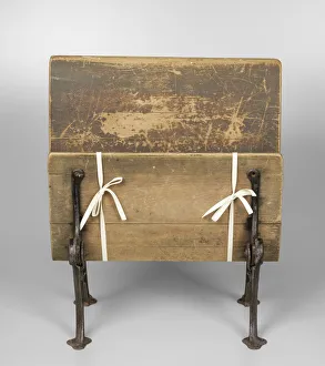 Wooden school desk from Bethel Evangelical Lutheran Church and School, 1925-1963