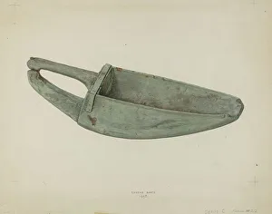 Bartz Eugene Prints: Wooden Scoop, 1938. Creator: Eugene Bartz