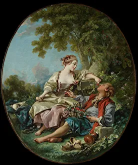 Amorous Gallery: The Wooden Shoes (Les Sabots), 1768. Artist: Boucher, Francois (1703-1770)