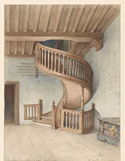 Spiral Prints: The wooden spiral staircase in the Gemeenlandshuis van Delfland