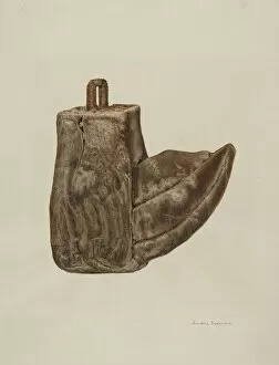 Donahoo Juanita Gallery: Wooden Stirrup, c. 1941. Creator: Juanita Donahoo