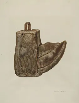 Donahoo Juanita Gallery: Wooden Stirrup, c. 1941. Creator: Juanita Donahoo