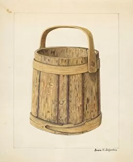 Agricultural Collection: Wooden Sugar Bucket, c. 1938. Creator: Annie B Johnston