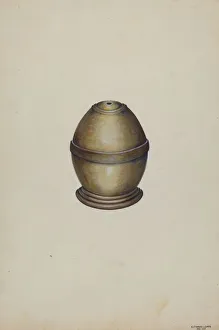 Cotton Prints: Wooden Thread Holder, c. 1936. Creator: Edward L Loper