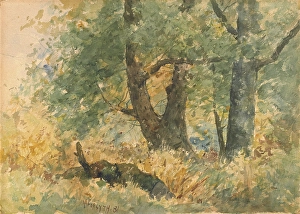 Edge Prints: Woodland Landscape, 1881. Creator: William Forsyth