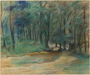 Corinth Lovis Prints: Woodland Path, 1890s. Creator: Lovis Corinth