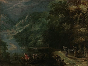 Outdoor Life Prints: Woodland Scene, 1622. Creator: Frederik van Valckenborch