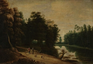 Uden Lucas Van Prints: Woodland Scene by a Canal, 17th century. Creator: Lucas van Uden