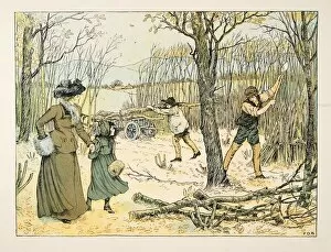 The Woodman, from Four and Twenty Toilers, pub. 1900 (colour lithograph)