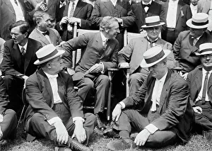 Deck Chair Prints: Woodrow Wilson; Champ Clark, between c1910 and c1915. Creator: Bain News Service