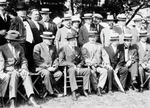 Wilson Thomas Woodrow Prints: Woodrow Wilson, Norman E. Mack, between c1910 and c1915. Creator: Bain News Service