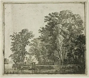 Simon De Fleger Prints: Woods Near a Canal, 1640-50. Creator: Simon de Vlieger