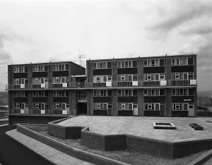 Sheffield Prints: Woodside Maisonettes, Sheffield 13th August 1962. Artist: Michael Walters