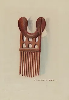 Angus Charlotte Prints: Wool Comb, c. 1937. Creator: Charlotte Angus
