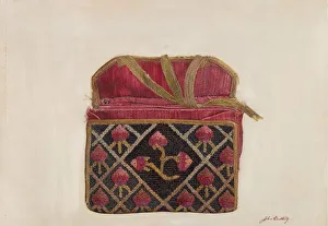Wool Pocketbook, c. 1940. Creator: John Cutting
