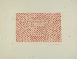 Coverlet Prints: Woolen Coverlet, c. 1941. Creator: Edward D. Williams