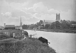 Worcester Cathedral, c1896. Artist: Harvey Beaton