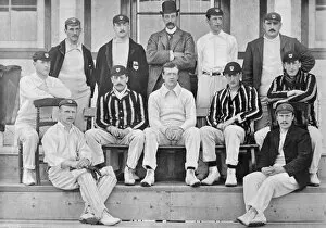 Cb Fry Collection: Worcestershire County Cricket Club XI, c1899. Artist: Bennett
