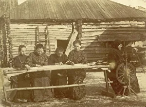 Slavic Prints: At Work, 1909. Creator: Nikolai Georgievich Katanaev
