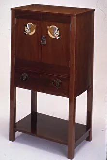 Ebony Prints: Work Cabinet, Bedford, c. 1900. Creators: Mackay Hugh Baillie Scott, Pyghtle Works