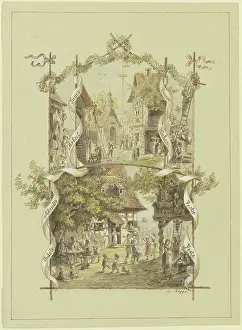 Celebrations Prints: 'Work by day, guests by night...', c1880-1900. Creator: Bertha Bagge