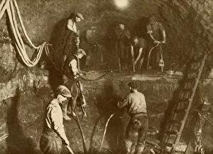 At Work on the New Mersey Tunnel, c1930. Creator: Unknown