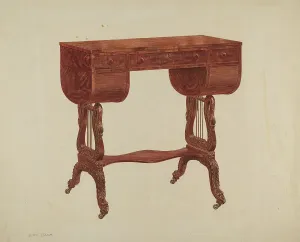 Work Table, c. 1939. Creator: John Dana