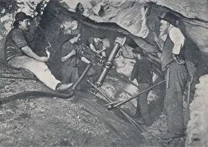 At Work in a Victorian Gold-Mine, 1923. Creator: Unknown At Work in a Victorian Gold-Mine, 1923. Creator: Unknown