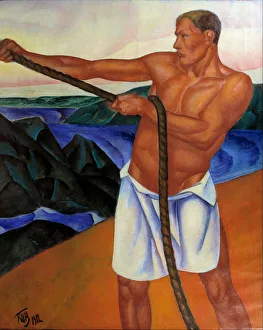 The Worker, 1912. Artist: Petrov-Vodkin, Kuzma Sergeyevich (1878-1939) The Worker, 1912. Artist: Petrov-Vodkin, Kuzma Sergeyevich (1878-1939)
