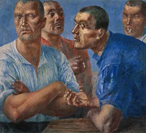 Petrov Vodkin Prints: The Workers. Artist: Petrov-Vodkin, Kuzma Sergeyevich (1878-1939)