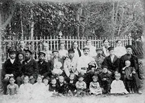 Workers of the Gorokhov mill with their families, 1904. Creator: Unknown