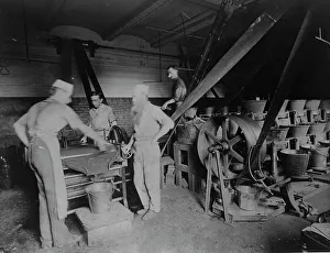 Banknote Prints: Workers grinding and processing the ink used to print paper money at the Bureau of Engrav