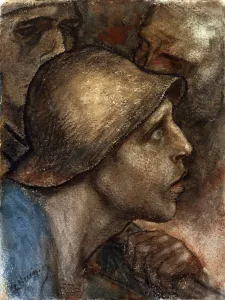 A Workers Head, 19th or early 20th century. Artist: Constantin Emile Meunier A Workers Head, 19th or early 20th century. Artist: Constantin Emile Meunier