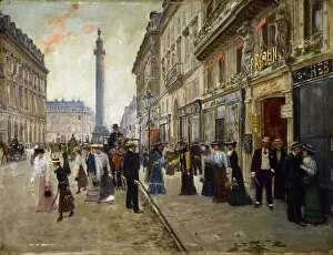 Images Dated 7th December 2017: Workers leaving the Maison Paquin, in the Rue de La Paix, c. 1912