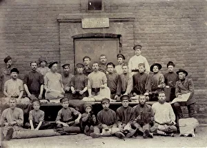 Russian Federation Prints: Workers of the rolling workshop V.U. Baraboshkina, 1915. Creator: Unknown