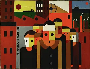 Neue Sachlichkeit Prints: The Working Men, 1925. Creator: Seiwert, Franz Wilhelm (1894-1933)