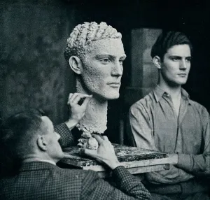 Studio Volume 110 Prints: Working on a Portrait of Mr. Duncan Guthrie, c1935