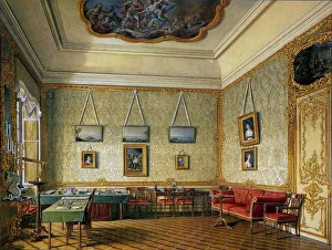 Eduard 1807 1887 Prints: The Working or Small Study of Emperor Alexander I at the Great Palace in Tsarskoye Selo
