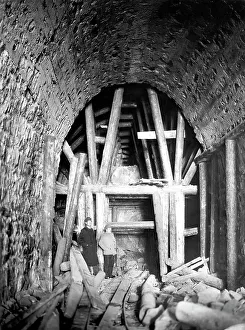 Development Prints: Working on a Tunnel, 1900-1904. Creator: Unknown