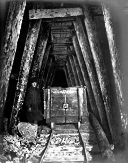 Development Prints: Working in the Tunnell, 1900-1904. Creator: Unknown