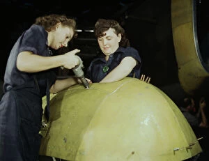 A 31 Dive Bomber Gallery: Working on a 'Vengeance'dive bomber, Vultee [Aircraft Inc.], Nashville, Tennessee, 1943