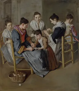 Dressmaker Prints: Working women, c. 1725. Creator: Ceruti, Giacomo Antonio (1698-1767)