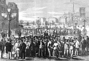 Pickaxe Prints: Workmen waiting to be engaged in the Place of the Hotel de Ville
