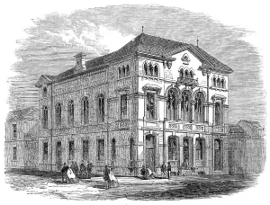 Club House Prints: The Workmen's Hall, Birkenhead, 1865. Creator: Unknown