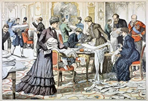 Busy Gallery: Workroom in the Winter Palace, St Petersburg, 1904