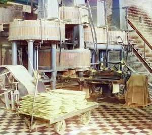 Turkmenistan Asia Prints: Workshop for extracting cotton oil