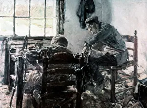 Mending Collection: Workshop of the Shoe Maker, 1881. Artist: Max Lieberman