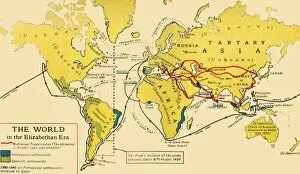Cartography Gallery: The World in the Elizabethan Era, 1926. Creators: Unknown, Emery Walker Ltd