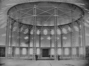 The World First Membrane roof and steel gridshell in the Rotunda by Vladimir Shukhov The World First Membrane roof and steel gridshell in the Rotunda by Vladimir Shukhov